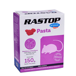 Rodenticida Rastop en pasta blanda 150 gramos, cebo de alta palatabilidad para control de ratas y ratones en interiores y exteriores húmedos.