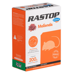 Rodenticida Rastop Molienda Toffee 200 gramos, cebo en harina de alta palatabilidad para el control de ratas y ratones, ideal para áreas secas y almacenes.