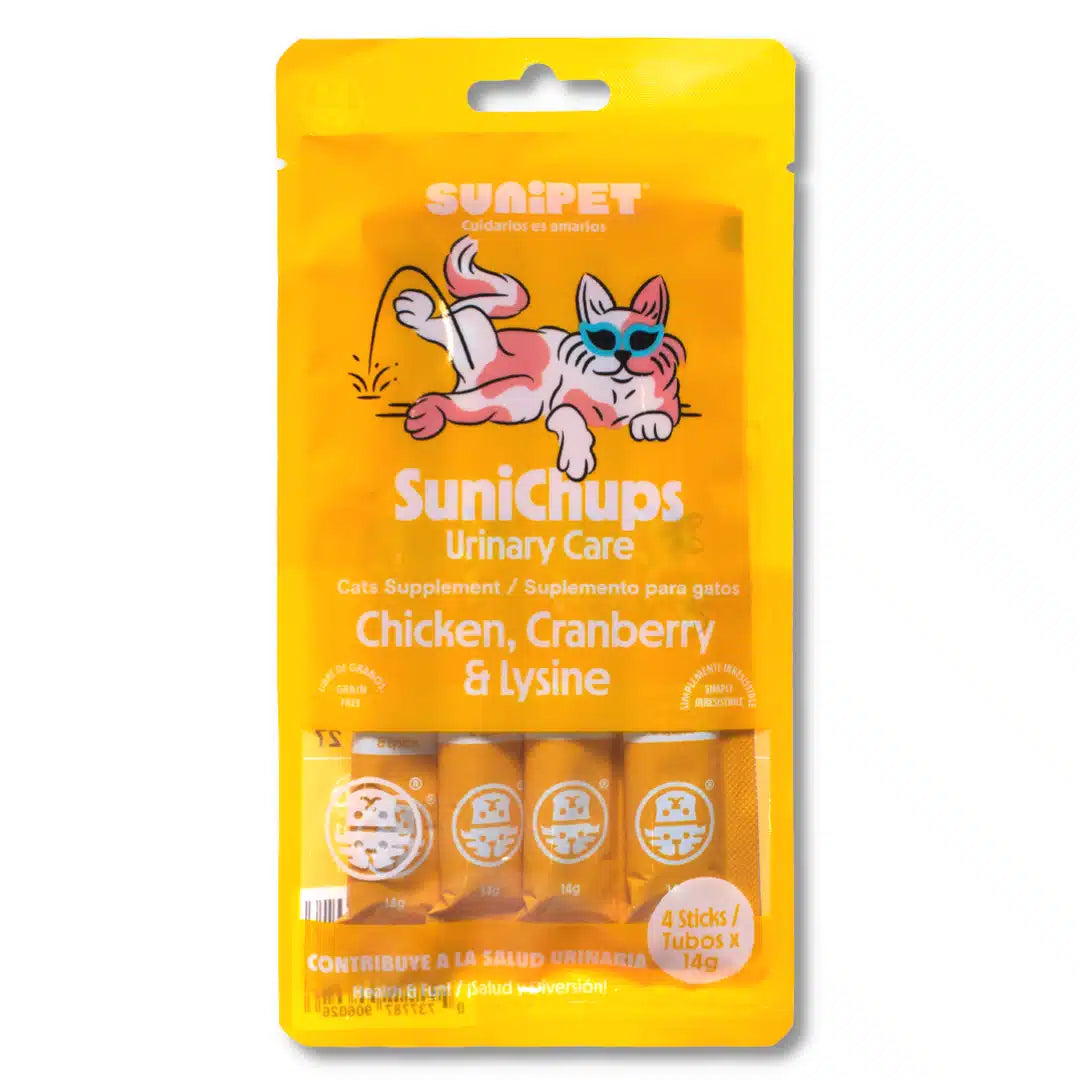 Snack Sunichups pollo para cuidado urinario de gatos