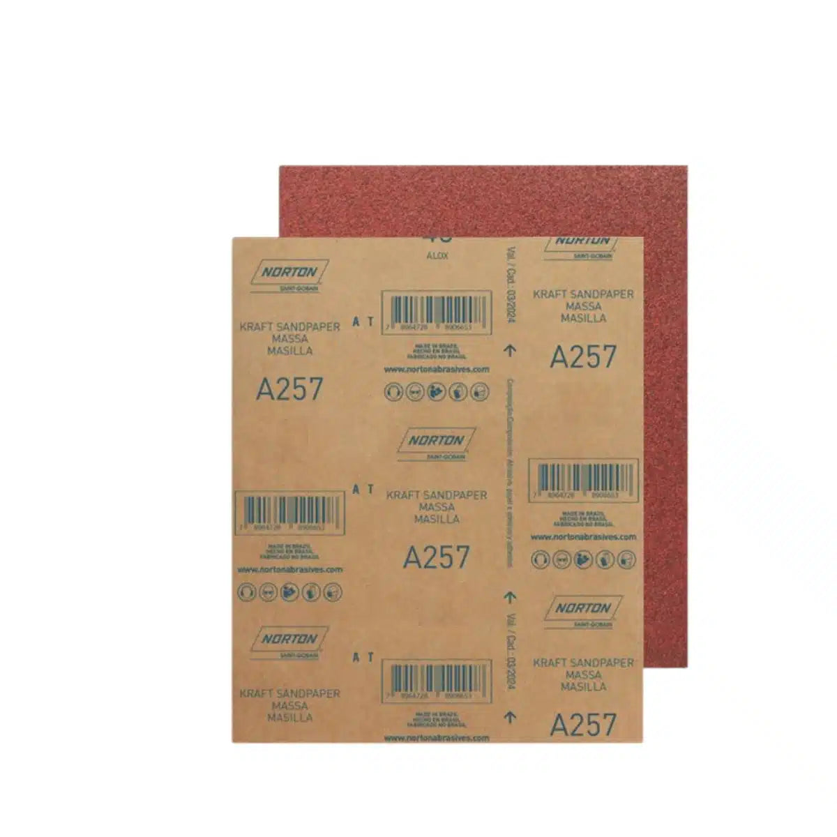 Lijas para madera Norton A-257 lija en seco lija para masilla granos G40 a G220