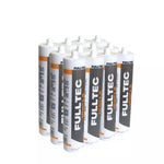 Caja de 12 cartuchos de adhesivo de montaje Fulltec/Fullsello de 300ml, color blanco, para fijaciones fuertes y permanentes en construcción