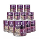 12 latas de 290 gramos de comida húmeda Fit Formula sabor pollo para gatos, que promueve la hidratación y nutrición diaria