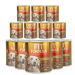 alimento húmedo Fit Fórmula sabor pollo para perros adultos, ideal como dieta completa o topper.