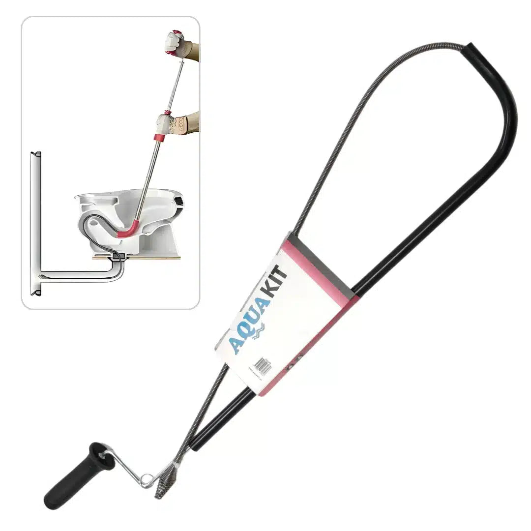 Destapa sanitario telescópico negro de 150 cm para sanitarios de la marca Aquakit.