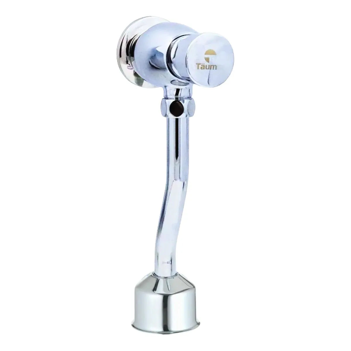 Llave temporizada urinario de botón Taumm de latón cromado para máxima durabilidad en instalaciones sanitarias.