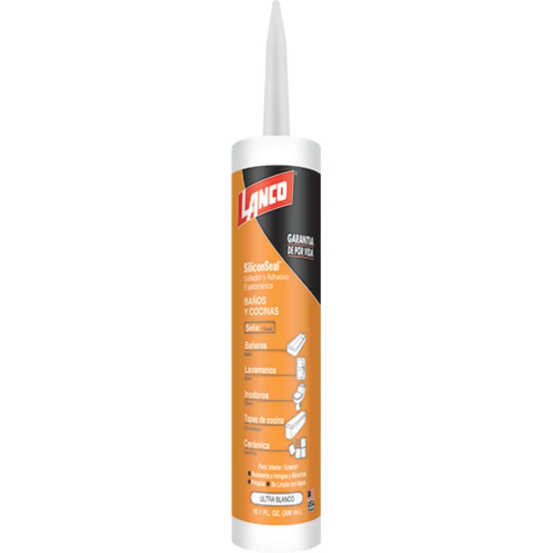 Sellador acrílico Lanco Siliconseal blanco para juntas y uniones.