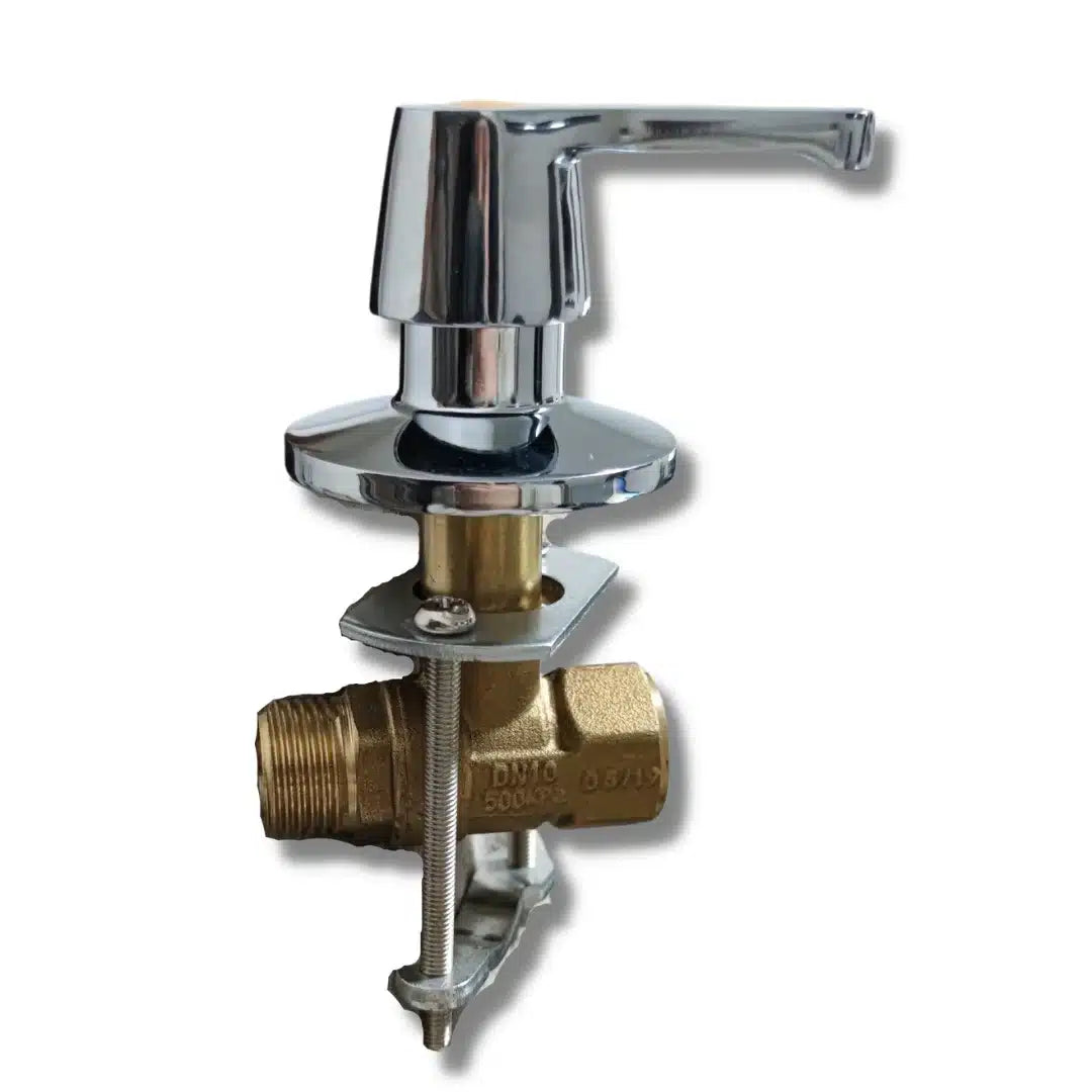 Llave de paso de gas certificada SercoGas HI-HE de 1/2 pulgada, válvula de seguridad para la conexión y corte de gas en encimeras y estufas.