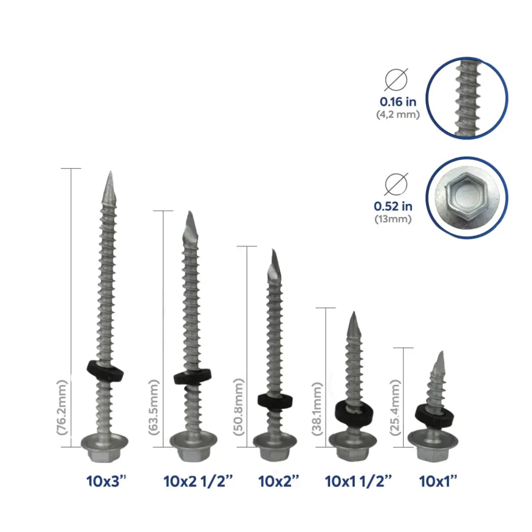 Tornillo hexagonal autorroscante Espada para metal y estructuras