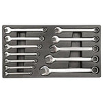Caja de herramientas Yato YT-38951 de 80 piezas, incluyendo llaves, puntas y accesorios para trabajos de mecánica y hogar