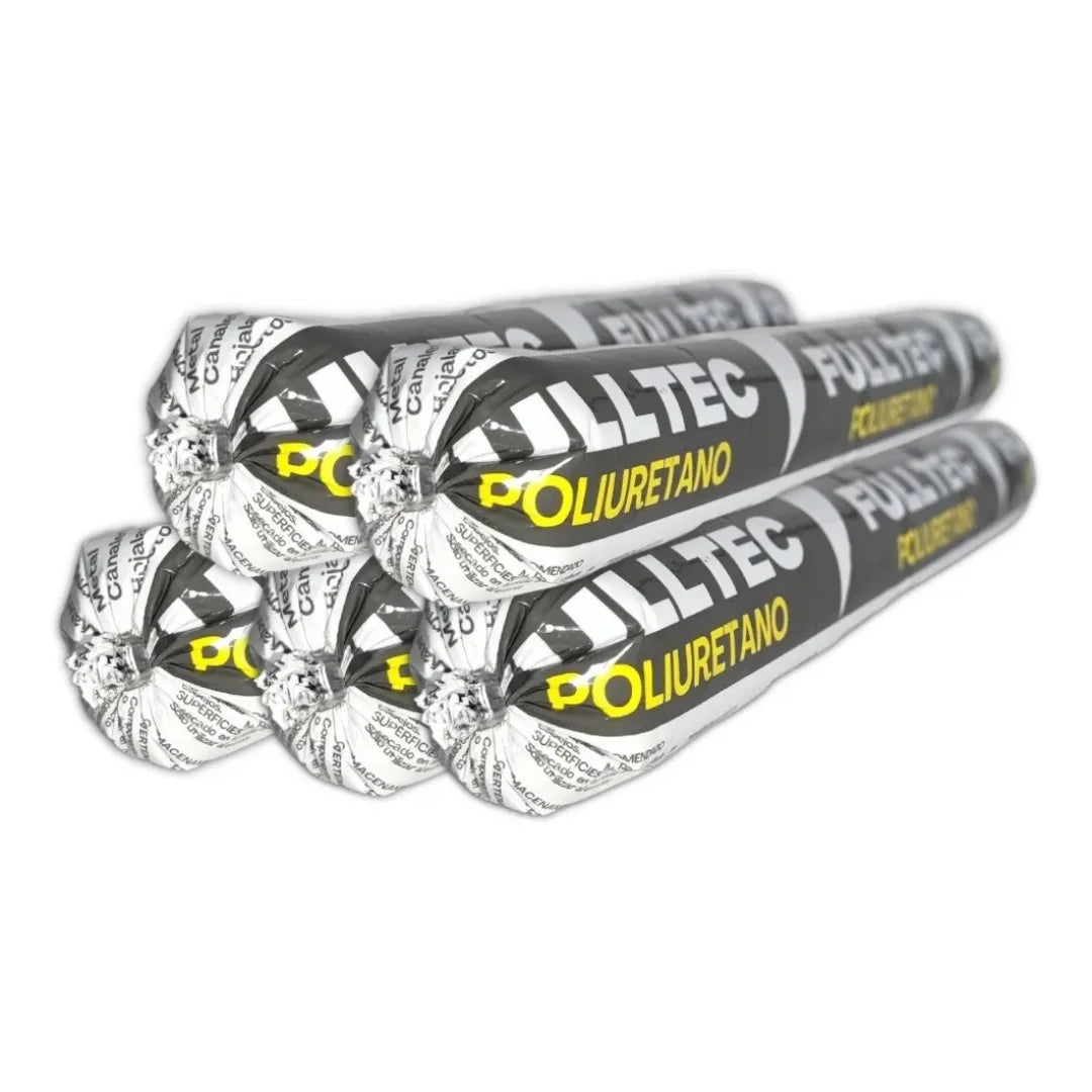 Sello poliuretano 600 ml fulltec, resistente a la intemperie y UV, para sellado elástico de juntas en hormigón y metal.