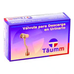 Llave temporizada urinario de botón Taumm de latón cromado para máxima durabilidad en instalaciones sanitarias.