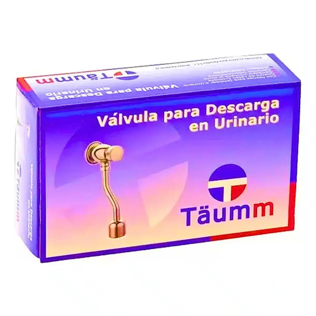 Llave temporizada urinario de botón Taumm de latón cromado para máxima durabilidad en instalaciones sanitarias.