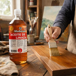 Aceite de linaza 100% puro Mohican de 1 litro para madera y óleo