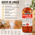 Aceite de linaza 100% puro Mohican de 1 litro para madera y óleo