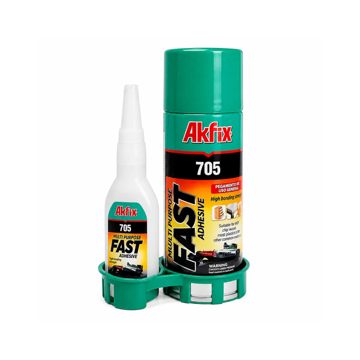 Adhesivo Mágico con Activador 705 Akfix para pegado instantáneo de madera MDF y molduras