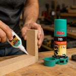 Adhesivo Mágico con Activador 705 Akfix para pegado instantáneo de madera MDF y molduras