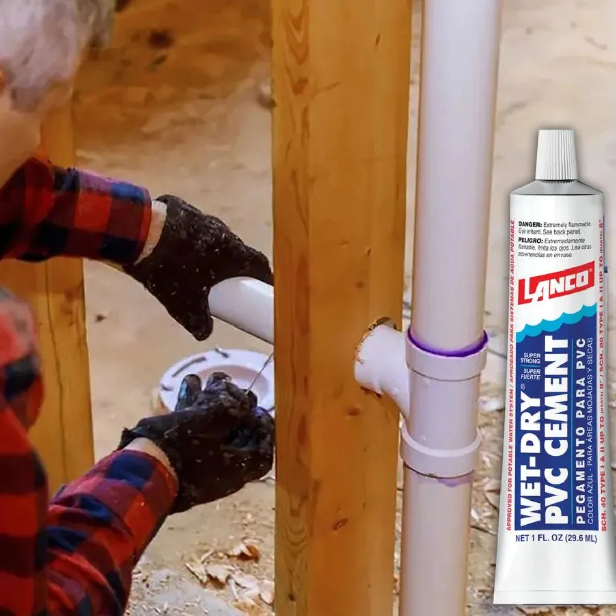 Adhesivo para PVC Wet-Dry Lanco 