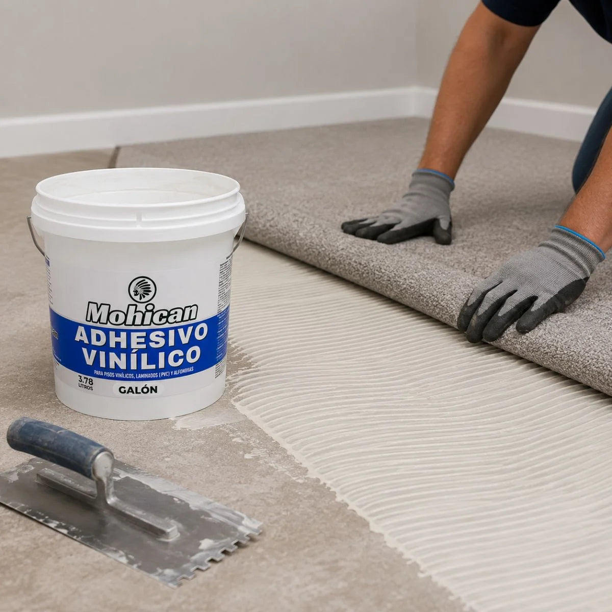 Adhesivo Vinílico Mohican para Pisos Vinílicos y Alfombras