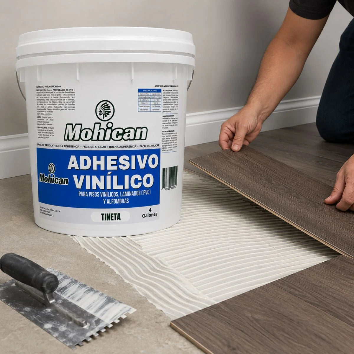 Adhesivo Vinílico Mohican para Pisos Vinílicos y Alfombras