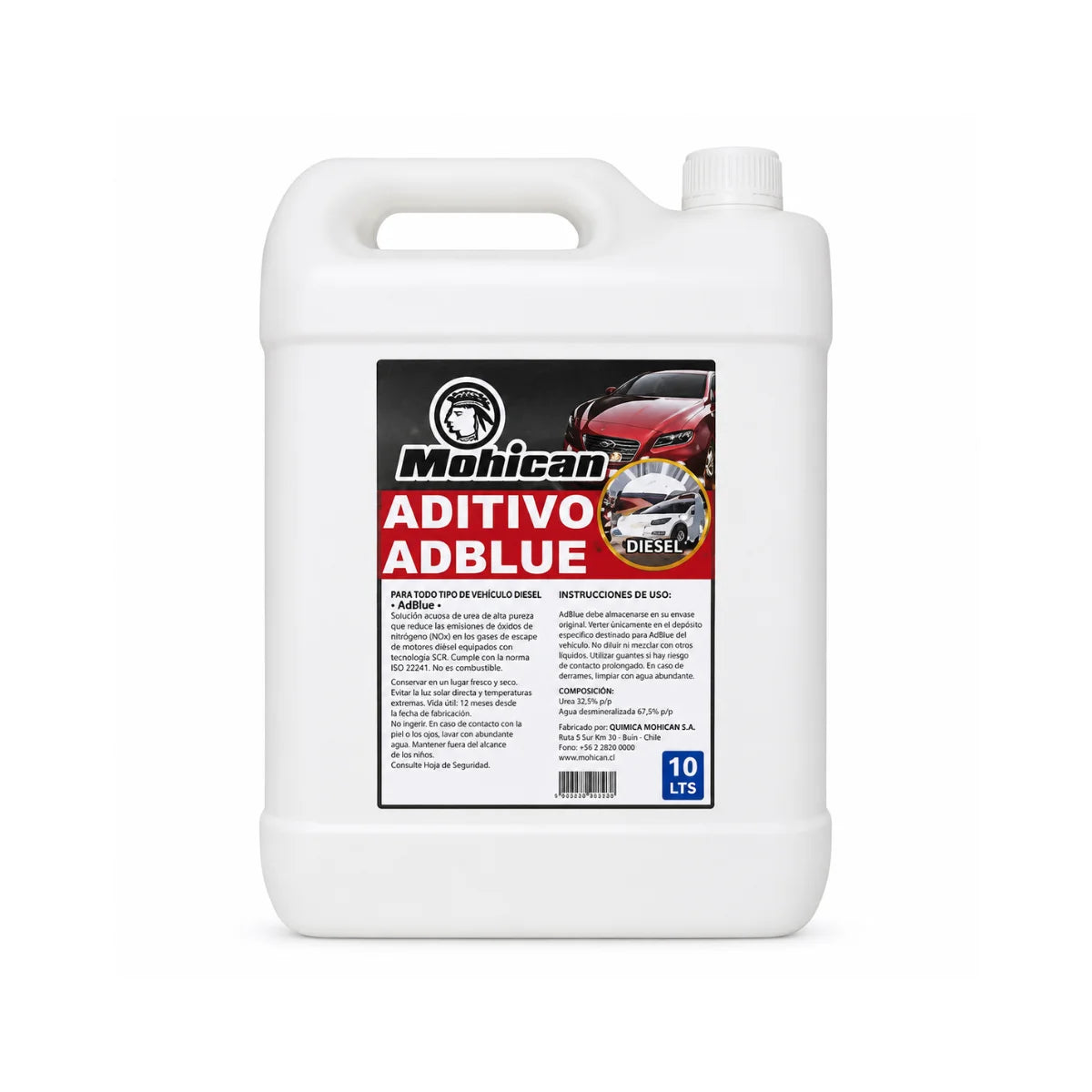 Aditivo AdBlue Mohican bidón de 10 litros para motores diésel SCR