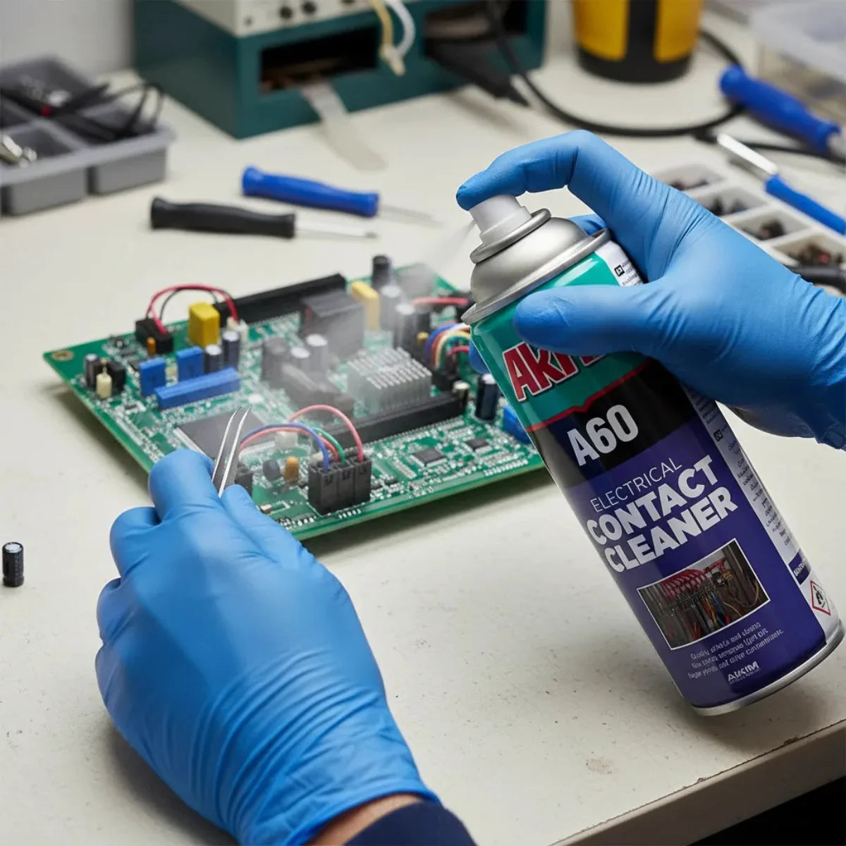 Limpia Contactos Electrónicos Akfix A60 Spray 400 ml