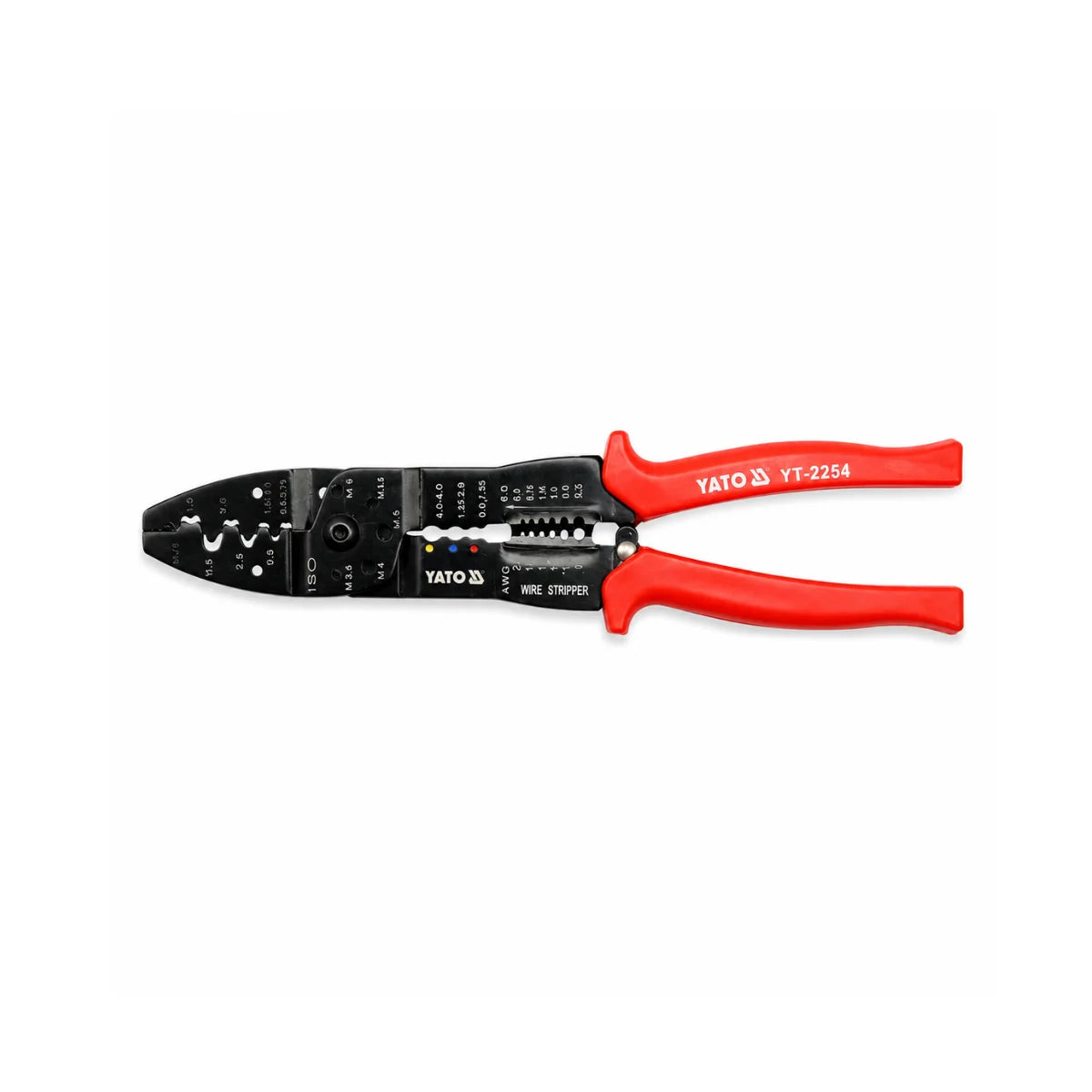 Alicate Pelacable Multifuncional Yato YT-2254 para corte pelado y crimpado de cables