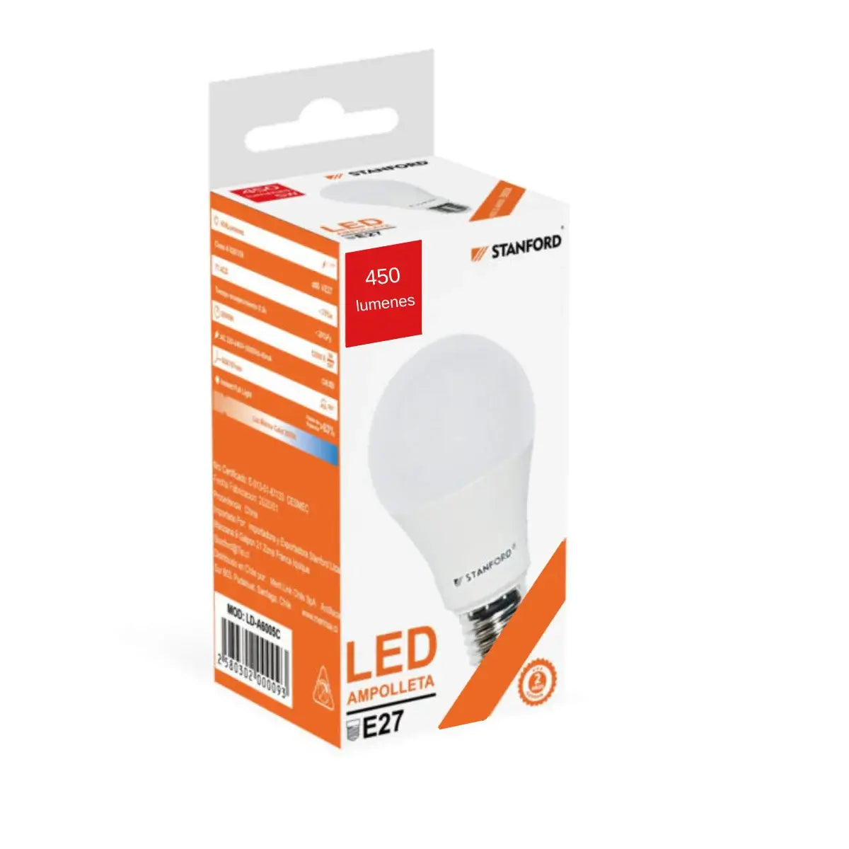 Pack 10 Ampolleta Led Clásica 7W Luz Calida/Fria