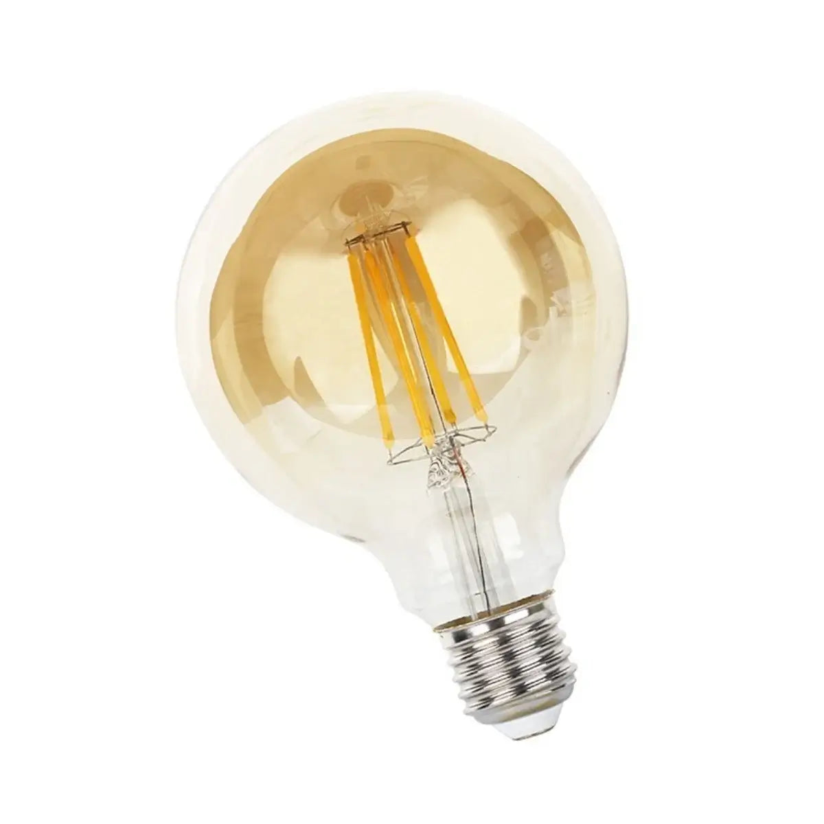 Ampolleta LED globo vintage con filamento de 6W y luz cálida