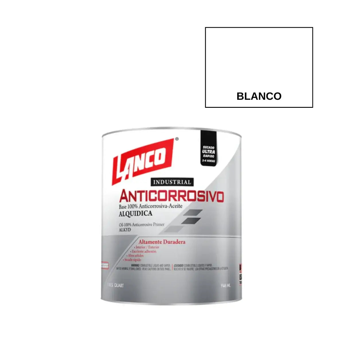 Anticorrosivo Industrial Lanco Colores ¼ Galón