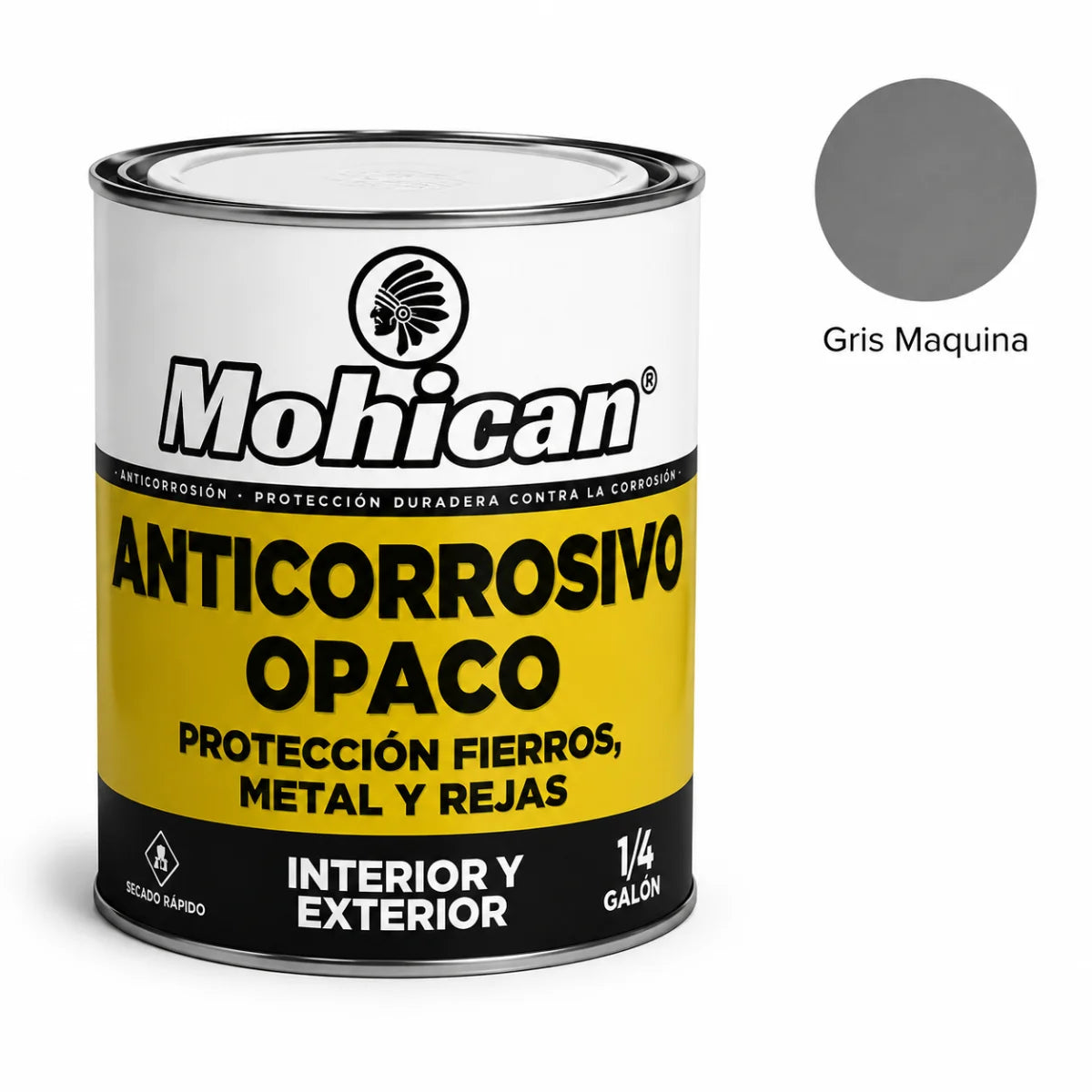 Anticorrosivo Mohican de 1/4 de galón para fierro y acero
