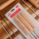 Set Grilltech de 6 pinchos niquelados de 40 cm para anticucho