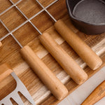 Set Grilltech de 6 pinchos niquelados de 40 cm para anticucho