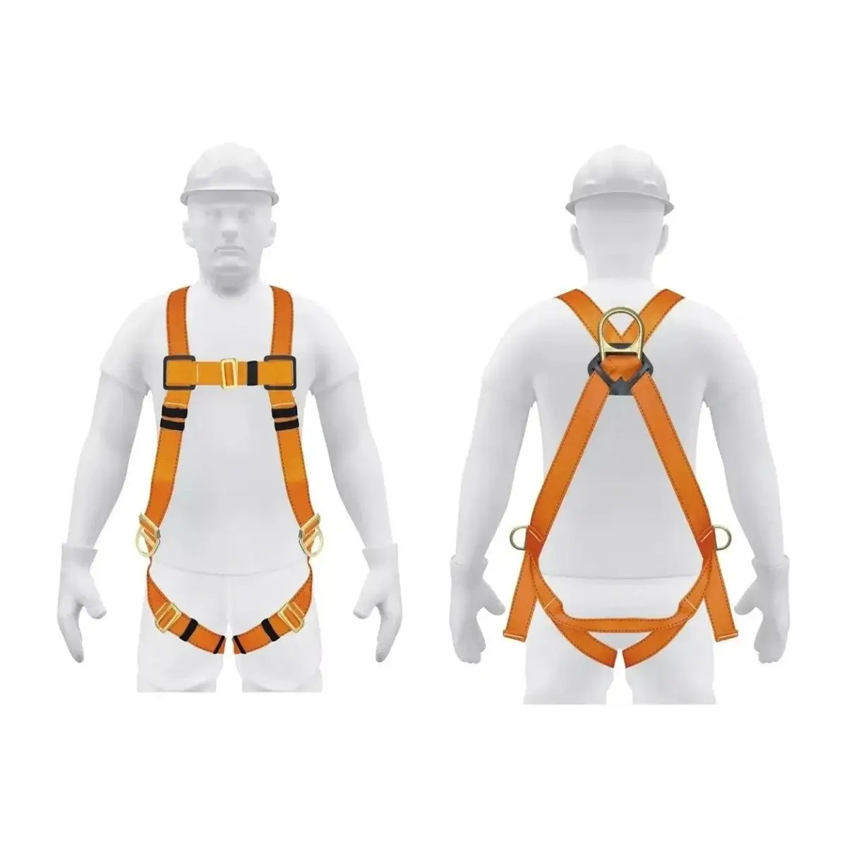 Arnés paracaidista KBEEN KL8000 de 3 argollas para protección de caídas y posicionamiento, certificado bajo norma EN 361:2002.