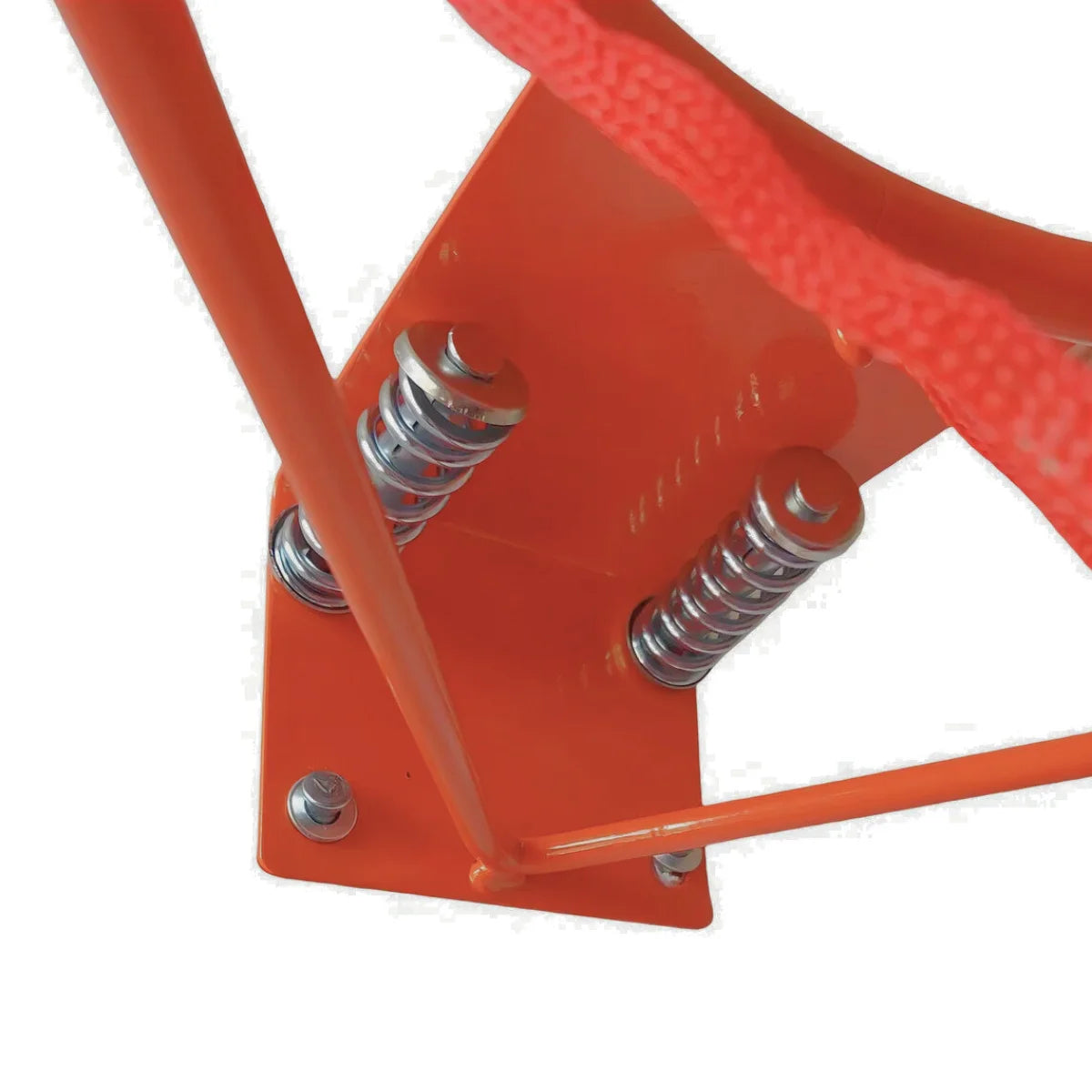 Aro de basquetbol profesional color naranja con dos resortes elásticos, fabricado en acero macizo de 45 cm de diámetro.