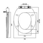 Tapa de asiento blanca Grifix Stella para inodoro fabricada en polipropileno reforzado.