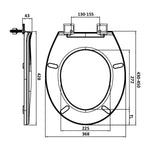 Tapa de asiento para WC Grifix modelo Terra en color blanco de material reforzado.