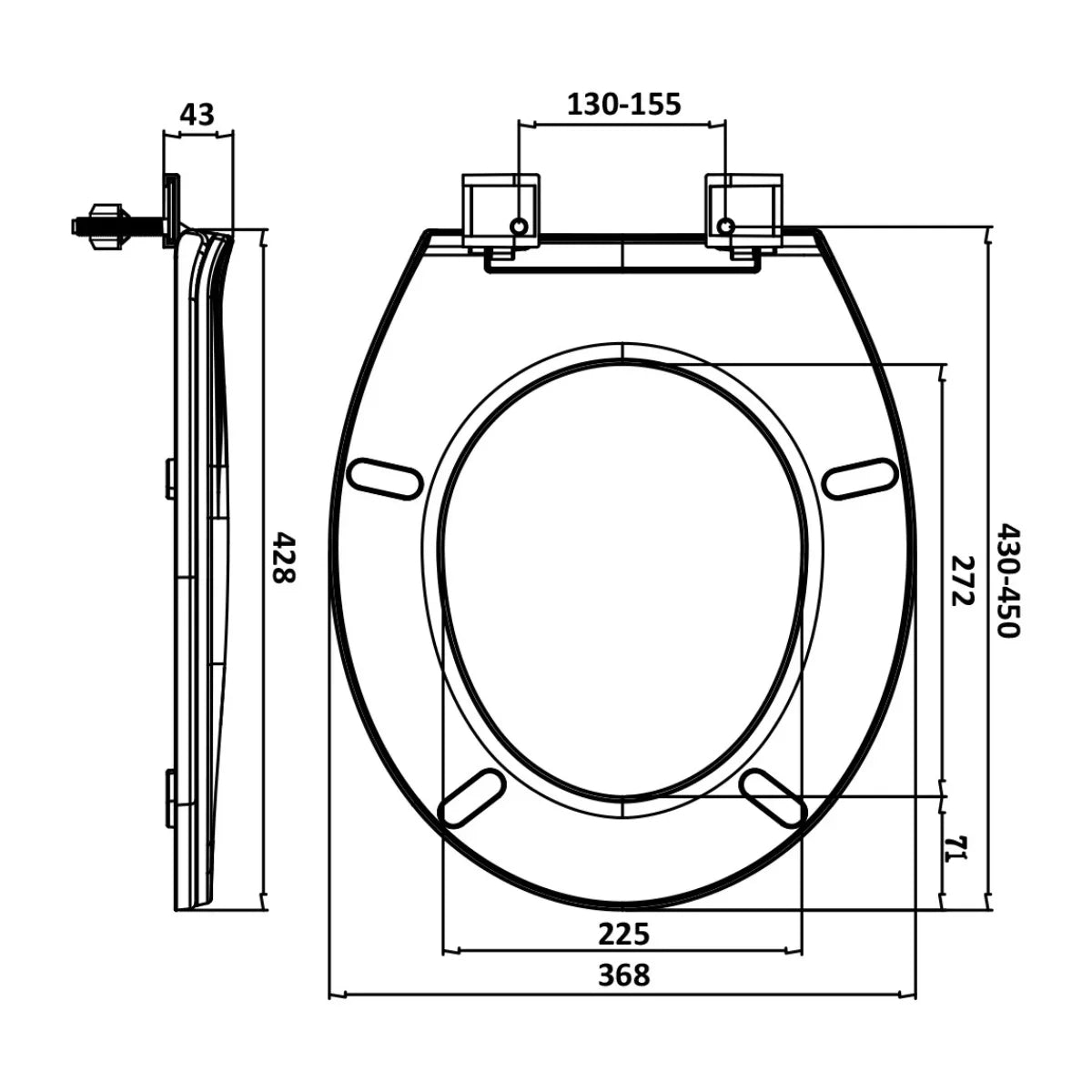 Tapa de asiento para WC Grifix modelo Terra en color blanco de material reforzado.
