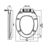 Asiento para inodoro blanco marca Grifix modelo Natura con sistema de cierre suave.