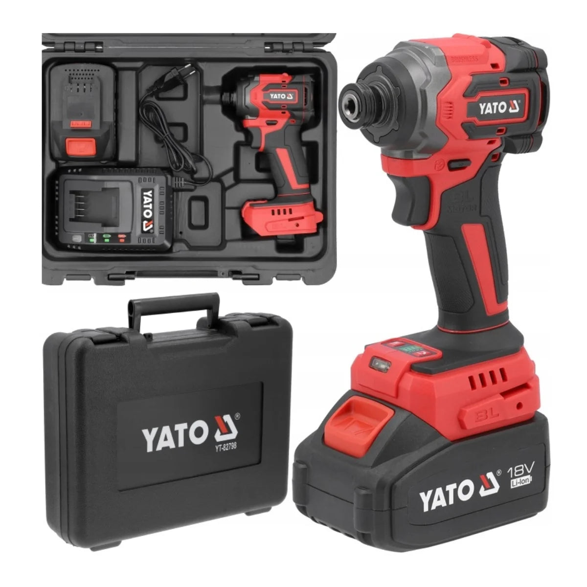 Atornillador de Impacto Inalámbrico Yato YT-82798 18V 230 Nm