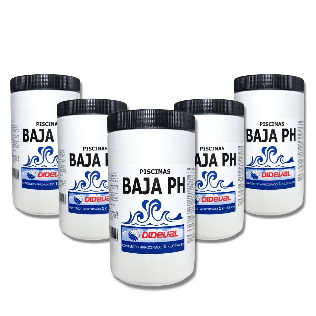 Baja pH Dideval para piscinas, químico para regular el nivel de acidez del agua.
