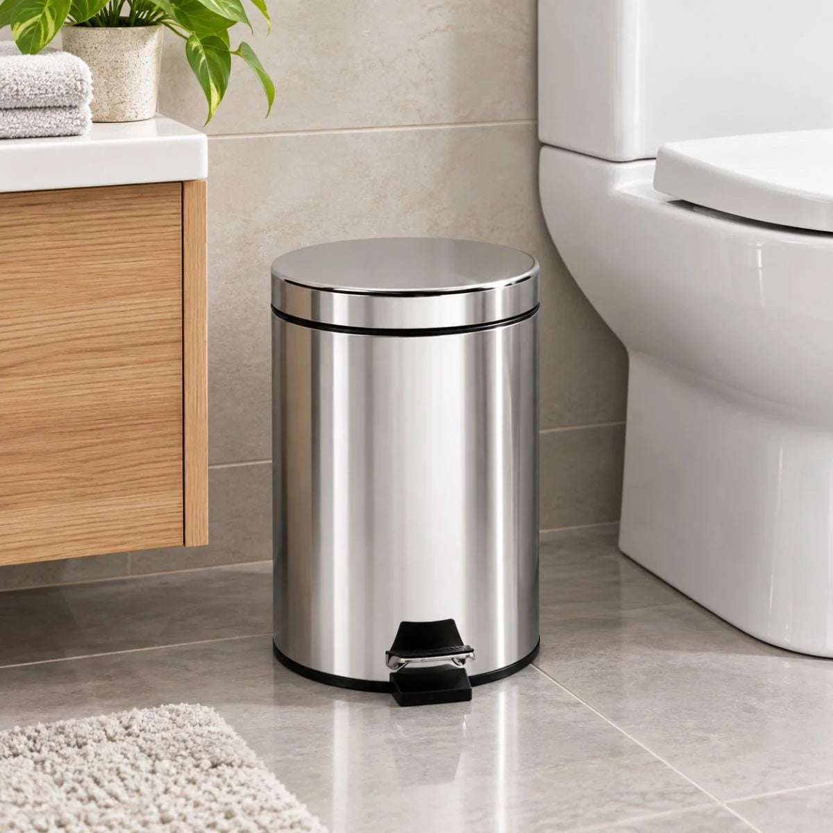 Basurero con pedal Taumm acero inoxidable