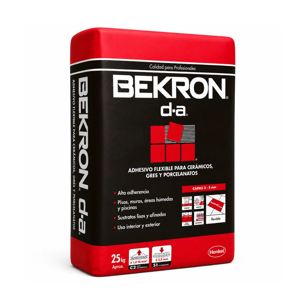 Adhesivo Bekron D-A polvo de 25 kg para cerámicas y porcelanatos