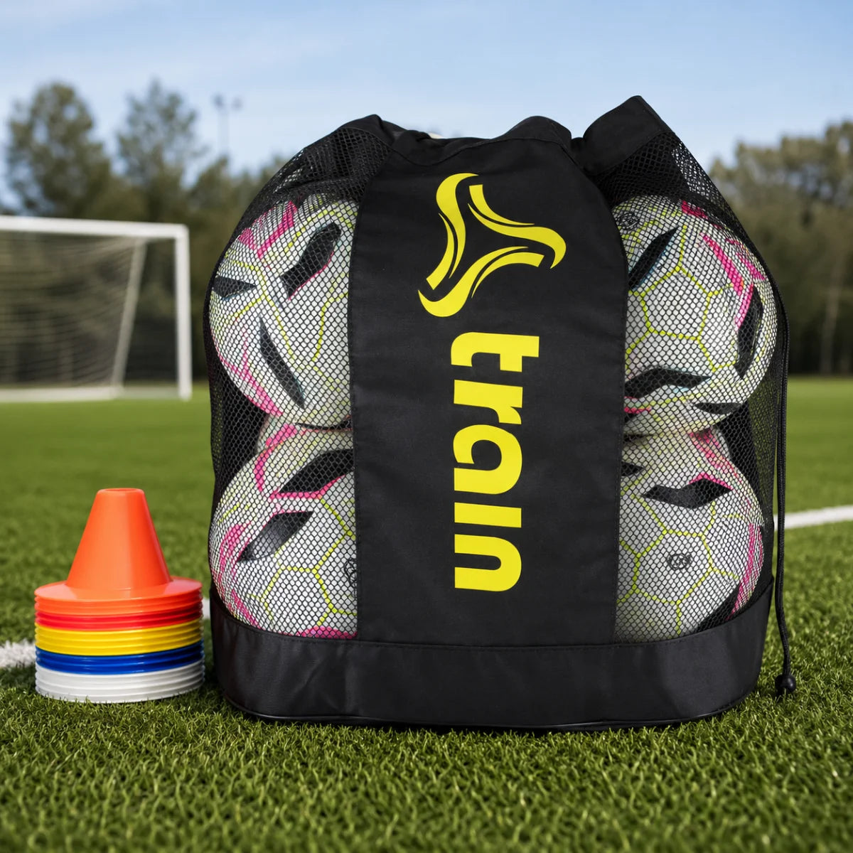 Bolso Porta Balones Train para transportar hasta 5 balones deportivos