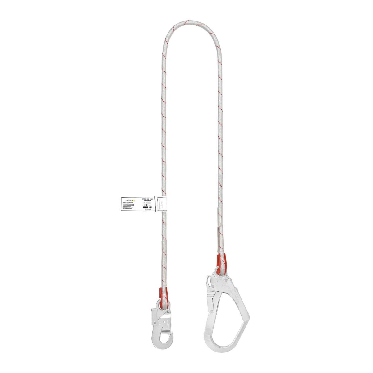 Cabo de vida KBEEN KL-8200 con gancho escala y protección termo contraíble, elemento de amarre para posicionamiento