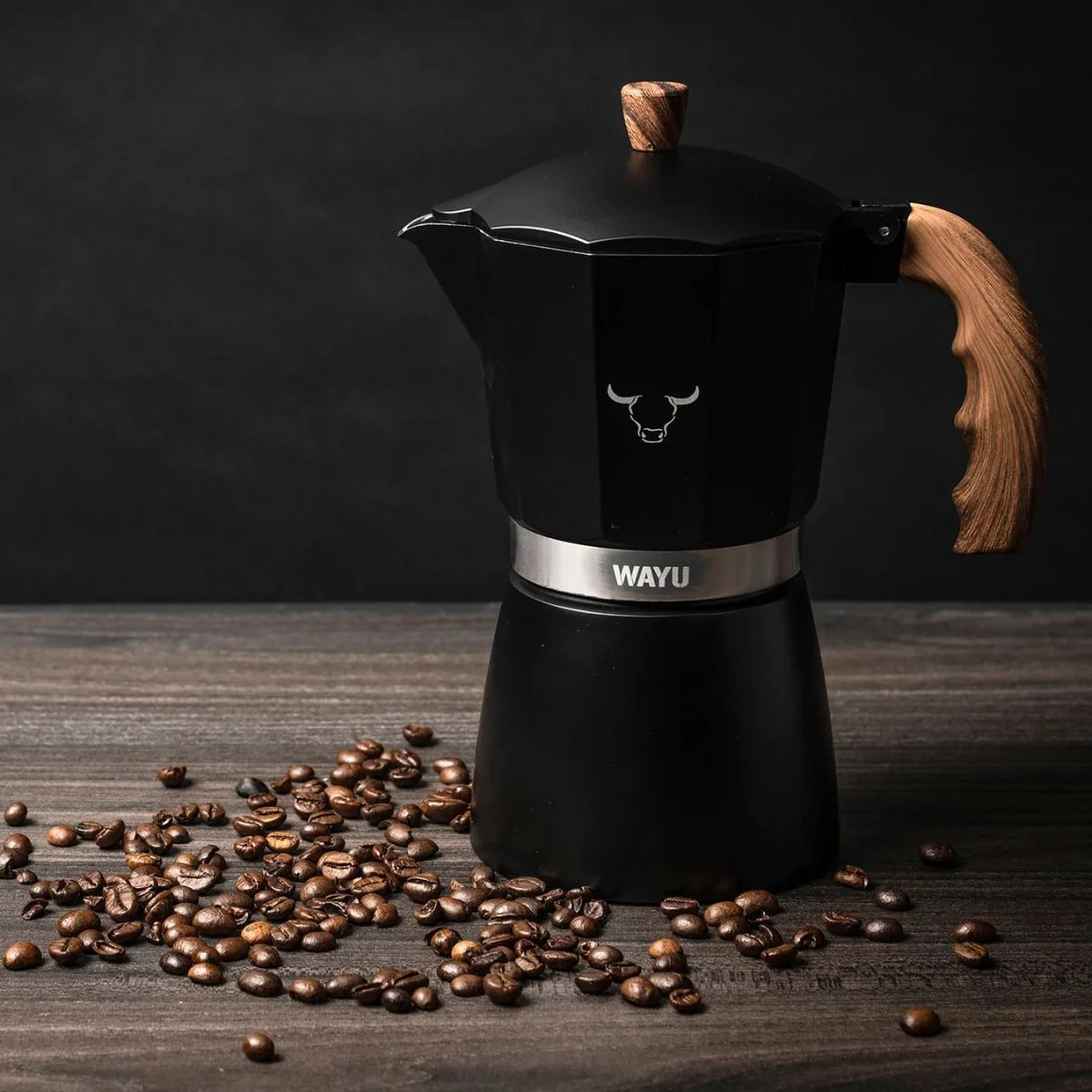 Cafetera italiana Wayu de aluminio con capacidad de 450 ml