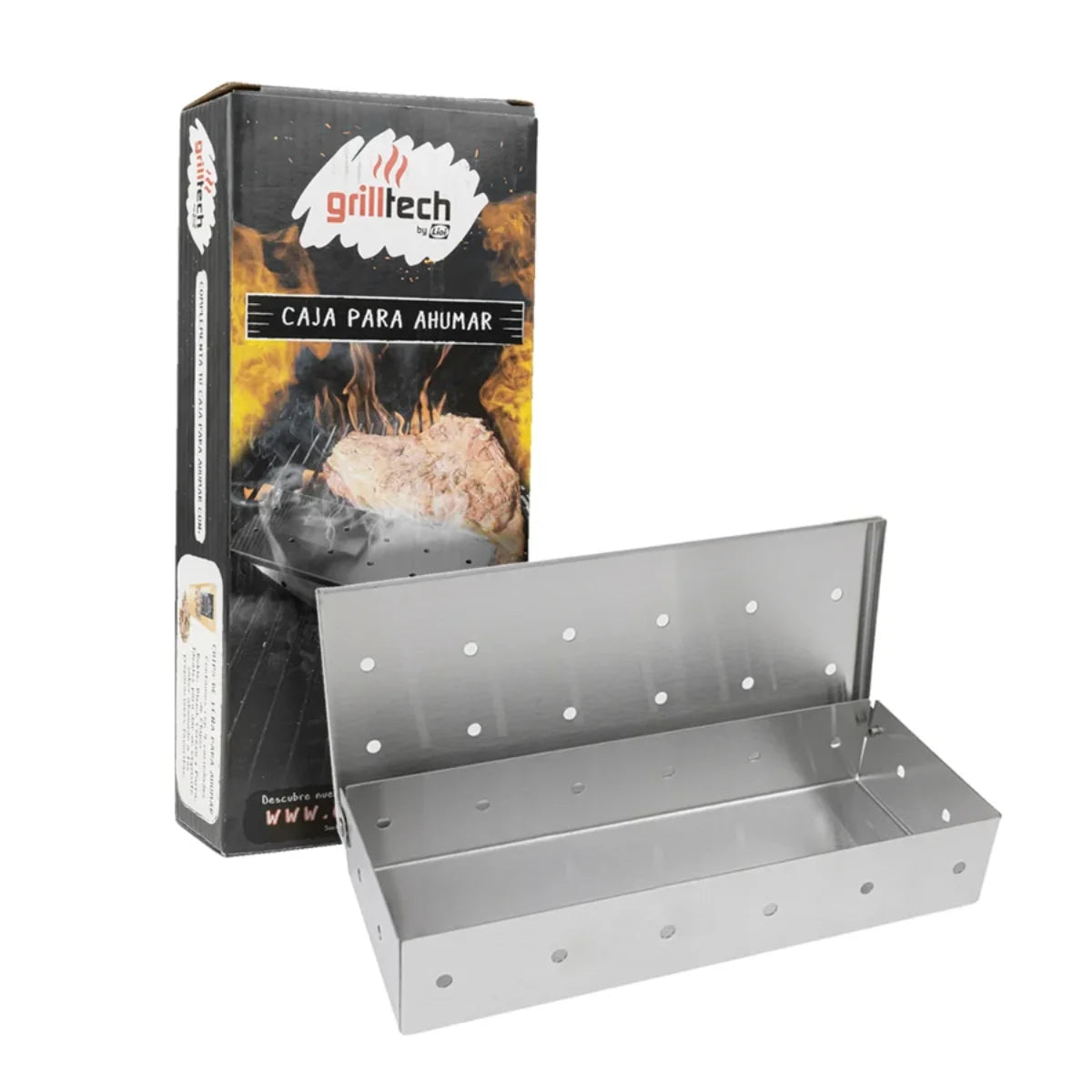 Caja ahumadora Grilltech de acero inoxidable para parrilla