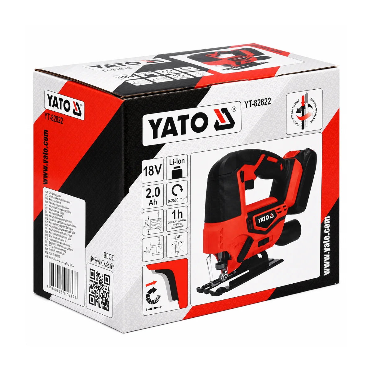 Sierra Caladora Inalámbrica Yato YT-82822 18V con batería 2 Ah