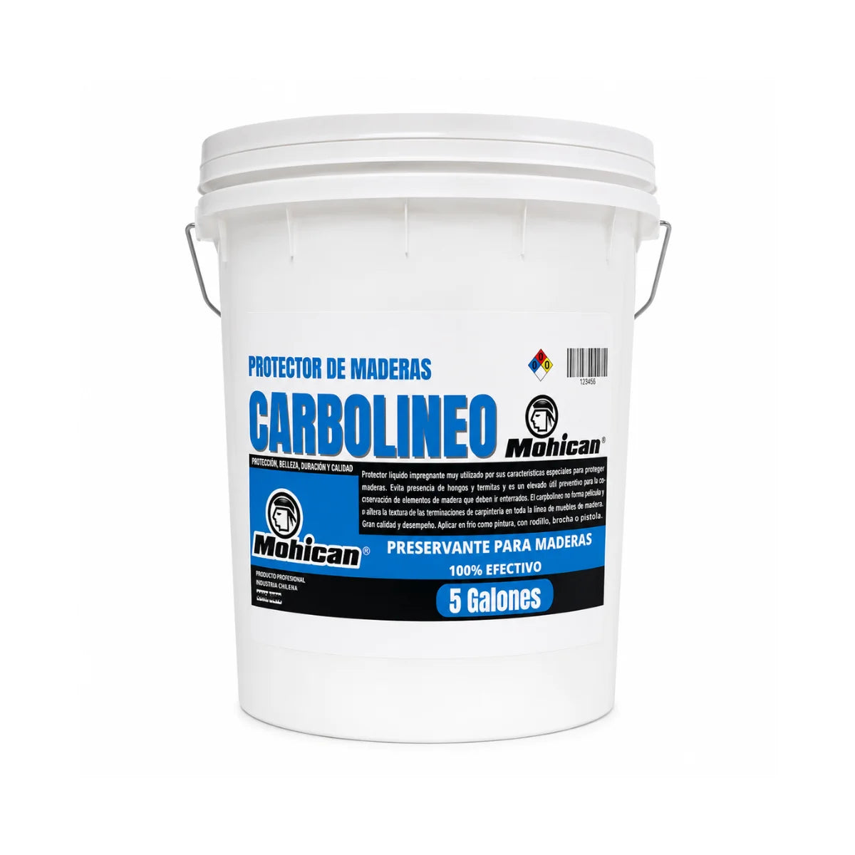Carbolineo protector de maderas Mohican disponible tineta de 5 galones