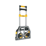 Carro de carga plegable Pretul 100 kg de aluminio con ruedas de TPR y diseño compacto para almacenamiento en espacios pequeños.