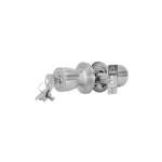 Cerradura tubular Safer para dormitorio y oficina en acero inoxidable con backset de 60mm e incluye 3 llaves.